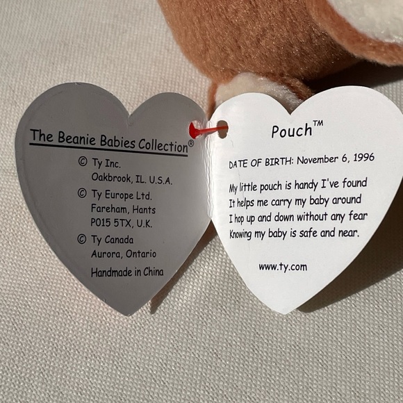 Pouch Ty Beanie Baby 1996 Retired, Mint - Picture 3 of 4